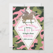 Roze Groene Camo Camouflage & Gouden Eenhoorn Part Kaart (Voorkant)