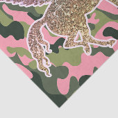 Roze groene Camouflage & Gold Glitter Unicorn Tissuepapier (Detail)