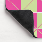 Roze & Groene Checkerboard Argyle Muismat (Hoek)
