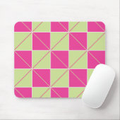 Roze & Groene Checkerboard Argyle Muismat (Met muis)