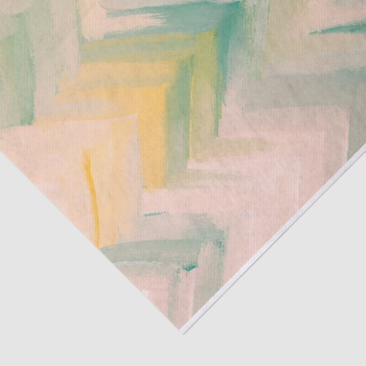 Roze groene chevron Abstracte geometrische lijnpat Tissuepapier (Detail)