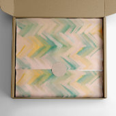 Roze groene chevron Abstracte geometrische lijnpat Tissuepapier