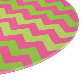 Roze groene chevron patroon glas snijplank (Hoek)