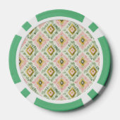 Roze Groene Chihuahua Hond Poker Chips (Achterkant)