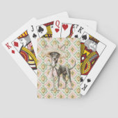 Roze Groene Chihuahua Hond Pokerkaarten (Achterkant)