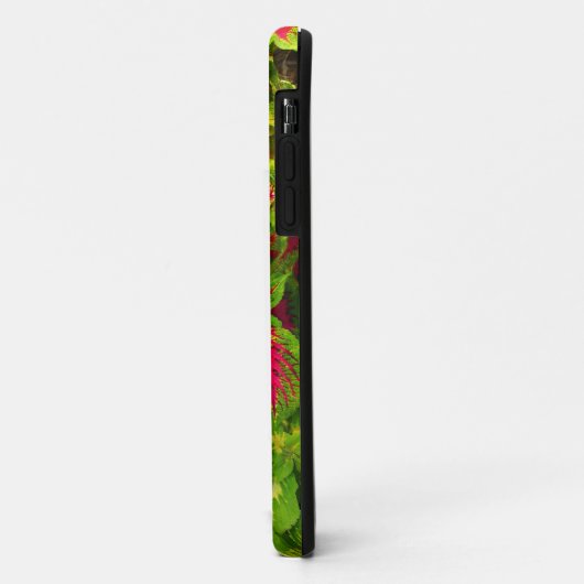 Roze groene Coleus Flower Phone Case (Achterkant/links)