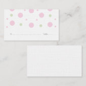 Roze groene Confetti bruiloft Plaatskaartje (Voorkant / Achterkant)