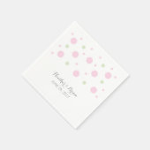 Roze Groene Confetti Trouwpapier servetten (Hoek)