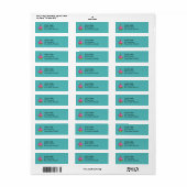 Roze & Groene Cupcake aqua Etiket (Full Sheet)