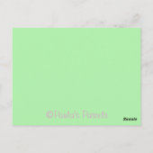 Roze Groene Cupcake Bedankt Ansichtkaart 3 Briefkaart (Achterkant)