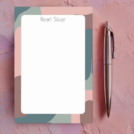 Roze groene curve aangepast grafisch monogram op m post-it® notes