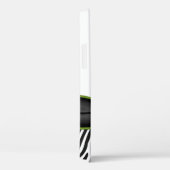 Roze groene Daisy Zebra Print gepersonaliseerd Case-Mate iPhone Case (Achterkant / Rechts)