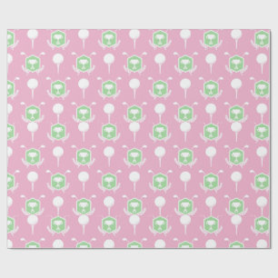 Roze & Groene Damesgolfcompetitie Inpakpapier