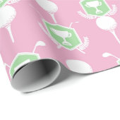 Roze & Groene Damesgolfcompetitie Inpakpapier (Rol Hoek)