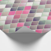 roze , groene diamantpastelpapier cadeaupapier (Hoek)