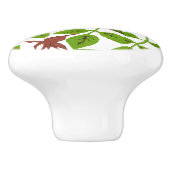 Roze groene Dogwood met hand-gekleurde lentevloer Keramische Knop (Zijkant)