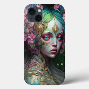 Roze groene Elf Fairy Woman Fantasy Art Case-Mate iPhone Case