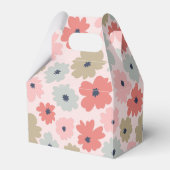 Roze groene en blauwe bloemengave met schilddak al bedankdoosjes (Achterkant)