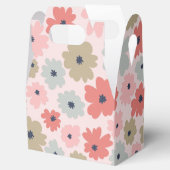 Roze groene en blauwe bloemengave met schilddak al bedankdoosjes (Geopend)