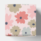 Roze groene en blauwe bloemensierdoos voor feestel bedankdoosjes (Bovenkant)