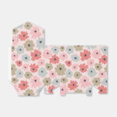 Roze groene en blauwe bloementent feestcadeaudoos bedankdoosjes (Uitgevouwen)