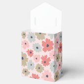 Roze groene en blauwe bloementent feestcadeaudoos bedankdoosjes (Geopend)