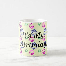 Roze Groene en Blauwe Cupcakes Koffiemok
