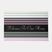 Roze Groene en Blauwe Streep Deurmat (Voorkant)