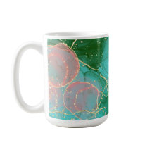 Roze, groene en blauwgroen alcoholinkt