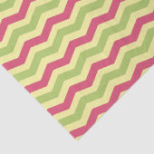 Roze groene en gele Chevron Pattern Tissuepapier (Detail)
