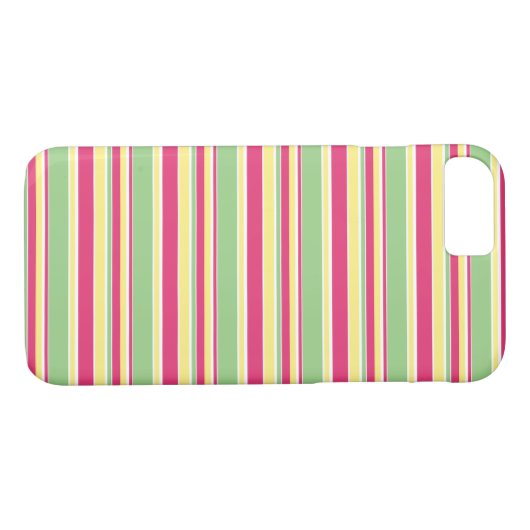 Roze, groene en gele strepen Case-Mate iPhone case (Achterkant (Horizontaal))