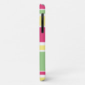 Roze, groene en gele strepen Case-Mate iPhone case (Achterkant/links)