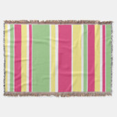 Roze, groene en gele strepen deken (Voorkant)