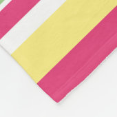 Roze, groene en gele strepen fleece deken (Hoek)