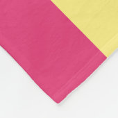 Roze, groene en gele strepen fleece deken (Hoek)