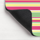 Roze, groene en gele strepen muismat (Hoek)