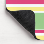 Roze, groene en gele strepen muismat (Hoek)