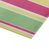 Roze, groene en gele strepen snijplank (Hoek)