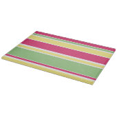 Roze, groene en gele strepen snijplank (Hoek)