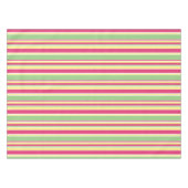 Roze, groene en gele strepen tafelkleed (Voorkant (Horizontaal))