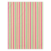 Roze, groene en gele strepen tafelkleed (Voorkant)