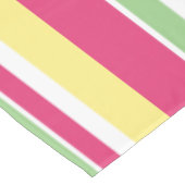 Roze, groene en gele strepen tafelkleed (Gekanteld)