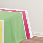 Roze, groene en gele strepen tafelkleed (Voorbeeld)