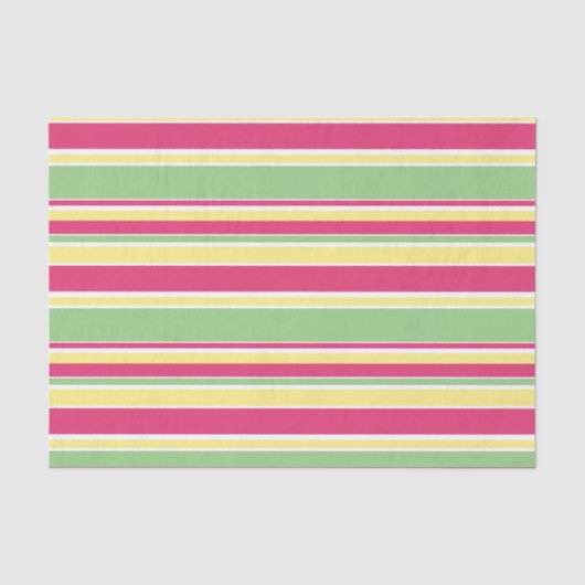 Roze, groene en gele strepen tissuepapier (Voorkant)