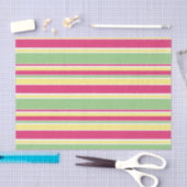 Roze, groene en gele strepen tissuepapier (Craft)