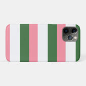 Roze, groene en witte strepen Case-Mate iPhone case (Achterkant (horizontaal))