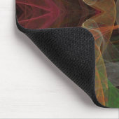 Roze, Groene en Zwarte Fractal Mousepad Muismat (Hoek)