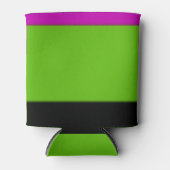 Roze, groene en zwarte ombre blikjeskoeler (Voorkant)