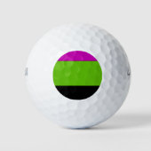 Roze, groene en zwarte ombre golfballen (Voorkant)