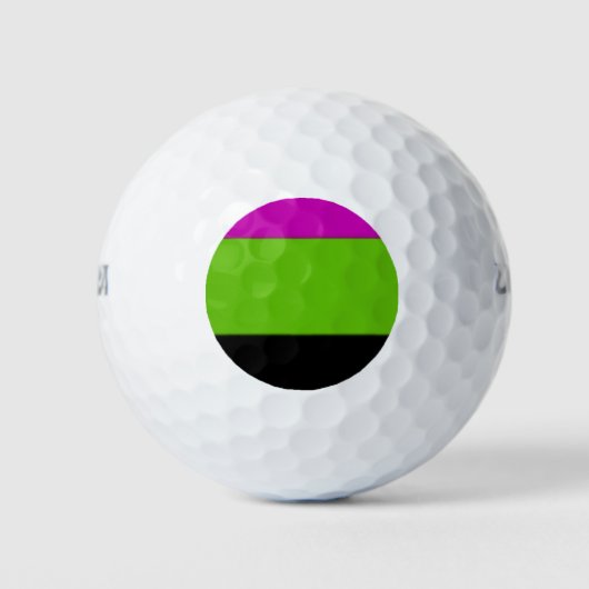 Roze, groene en zwarte ombre golfballen (Voorkant)